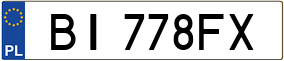 Trailer License Plate